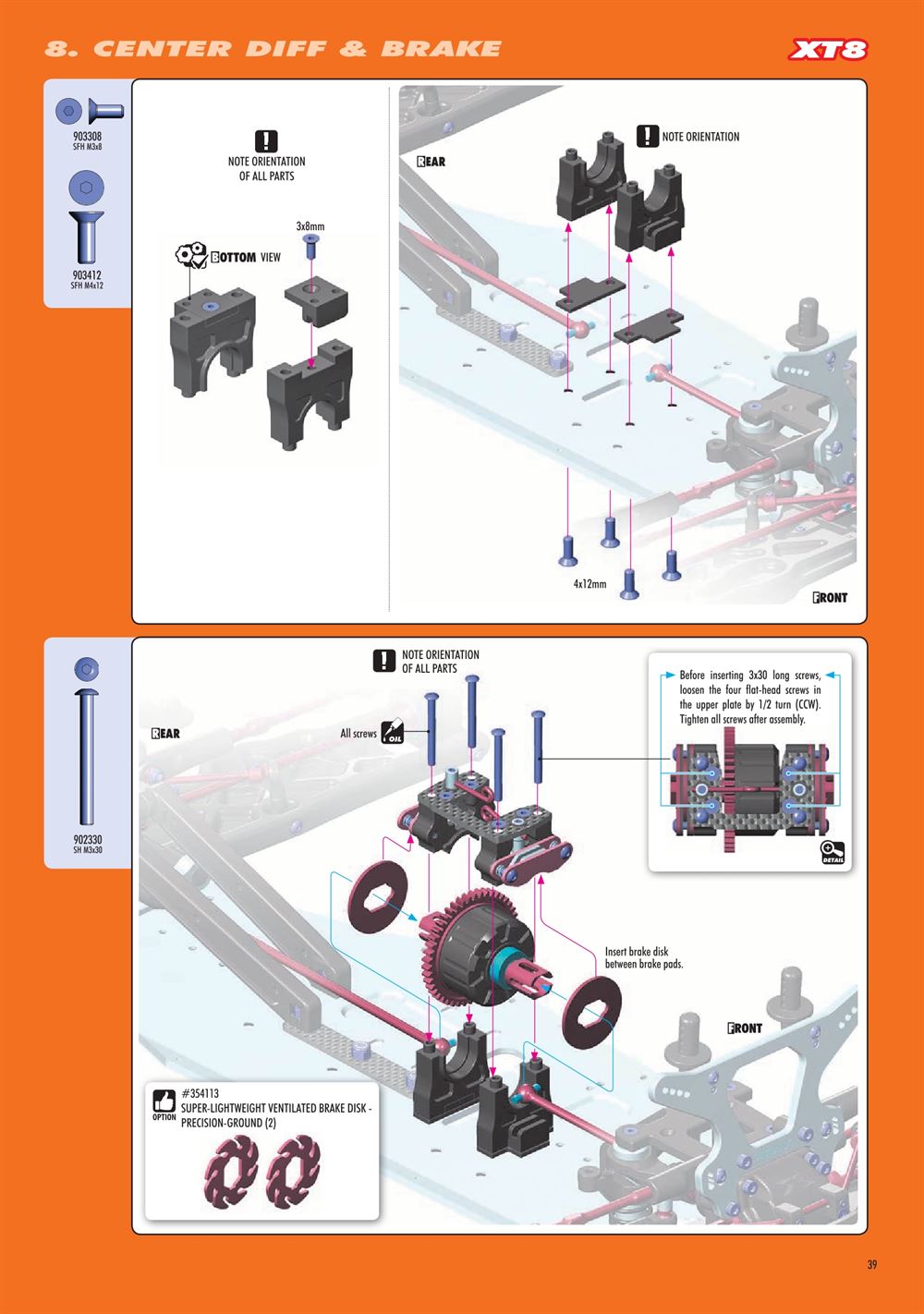 Xray - XT8E 2022 (XT8E'22) - Manual - Page 39