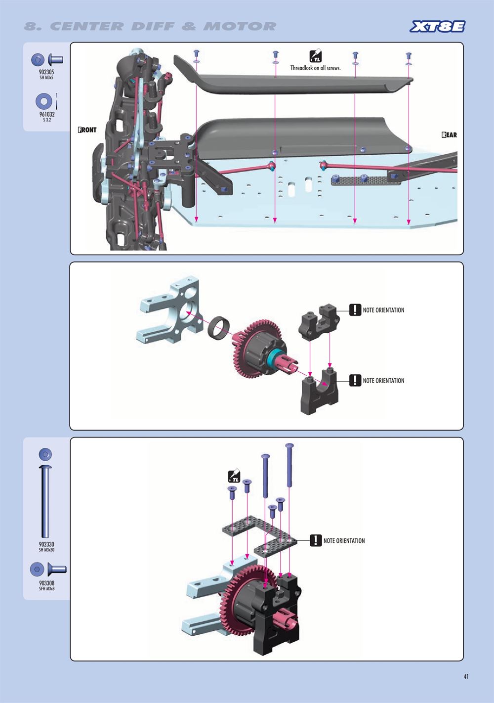 Xray - XT8E 2022 (XT8E'22) - Manual - Page 41