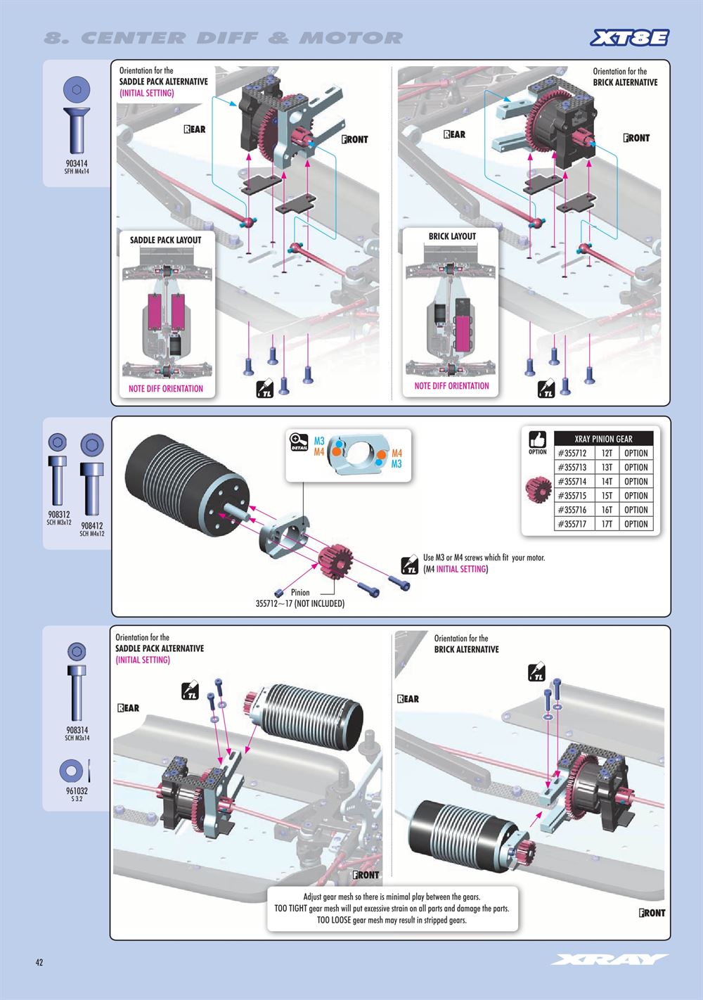 Xray - XT8E 2022 (XT8E'22) - Manual - Page 42