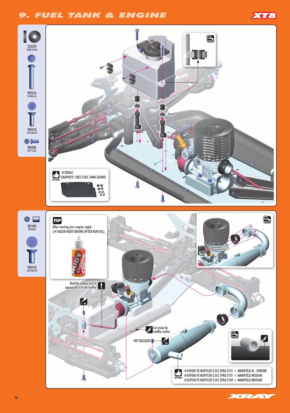 Xray - XT8E 2022 (XT8E'22) - Manual - Page 46