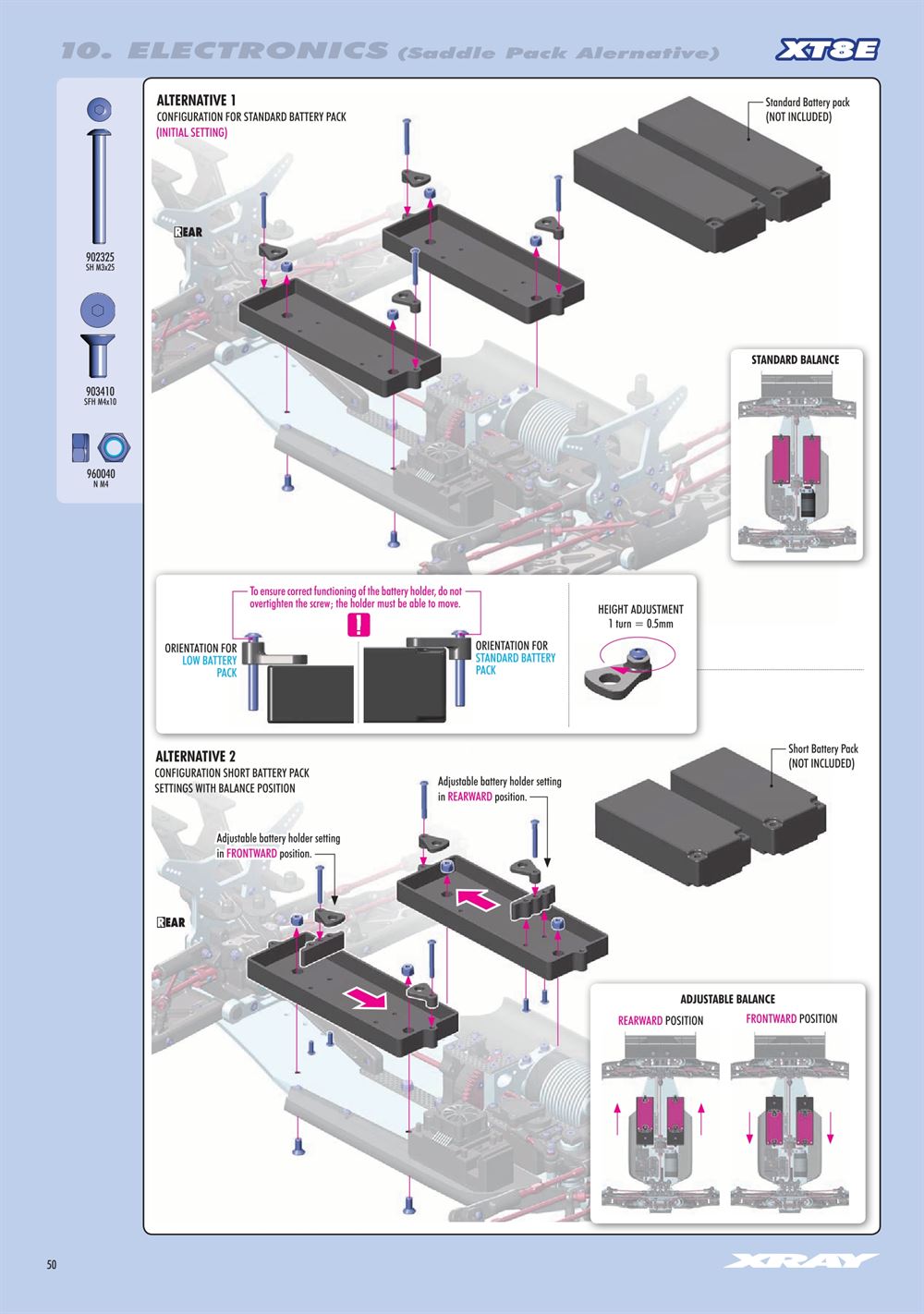 Xray - XT8E 2022 (XT8E'22) - Manual - Page 50
