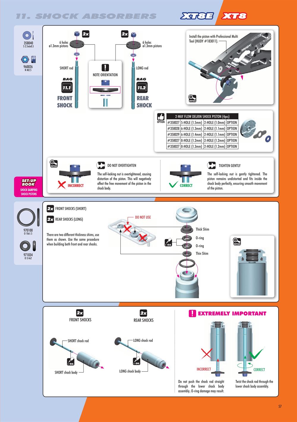Xray - XT8E 2022 (XT8E'22) - Manual - Page 57