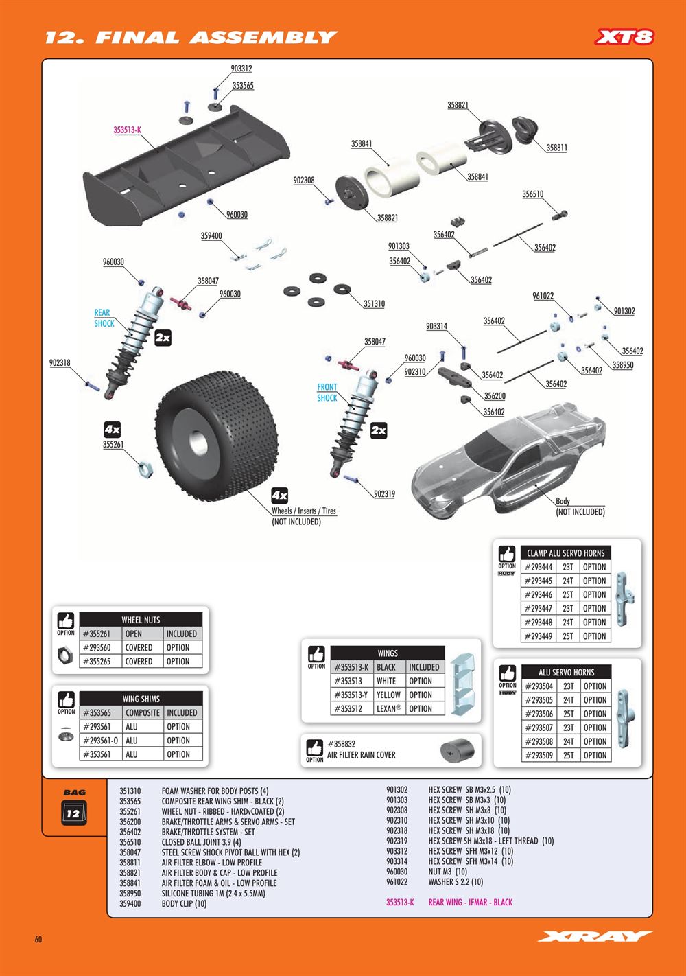 Xray - XT8E 2022 (XT8E'22) - Manual - Page 60