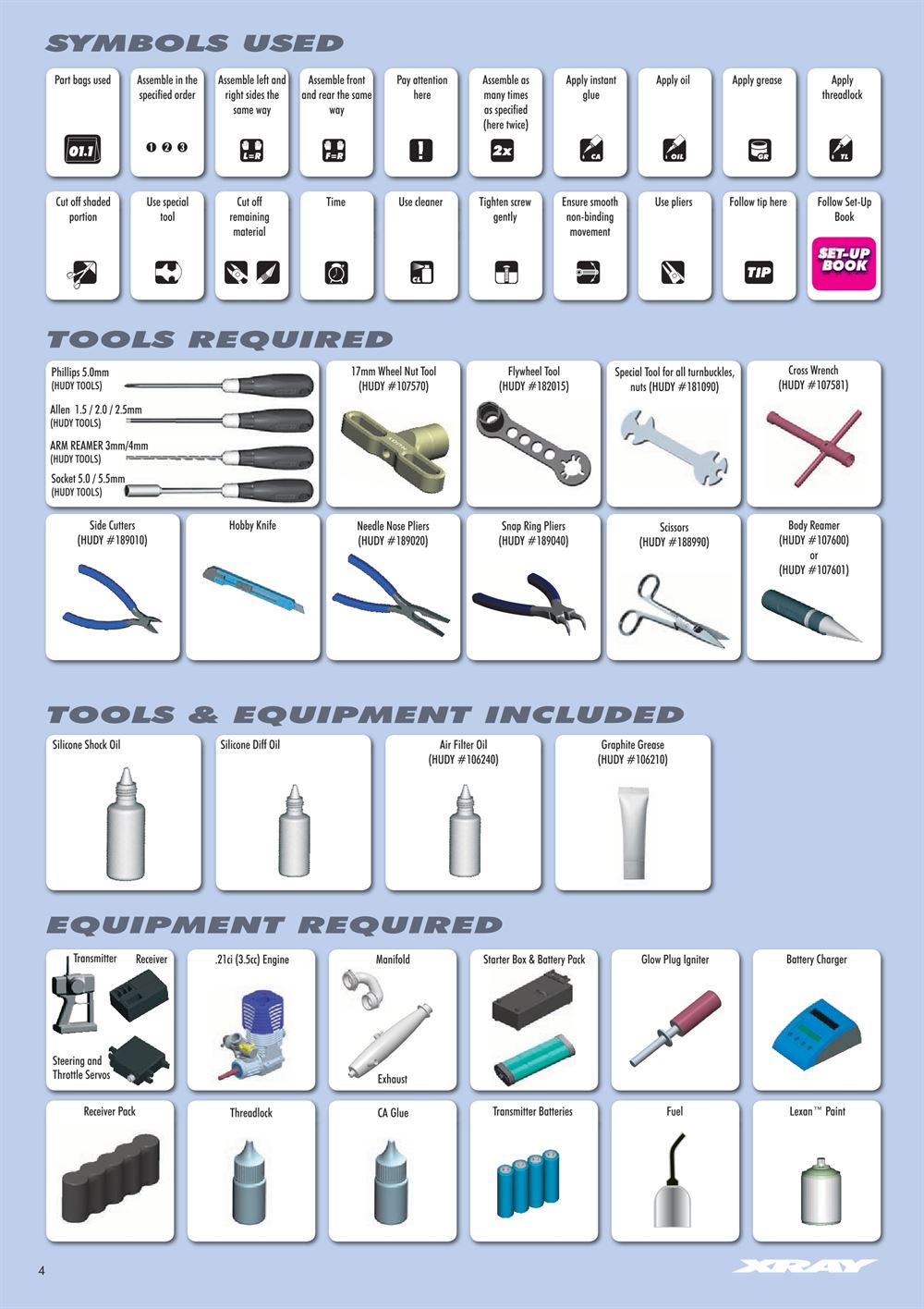 Xray - XT9 - Manual - Page 4