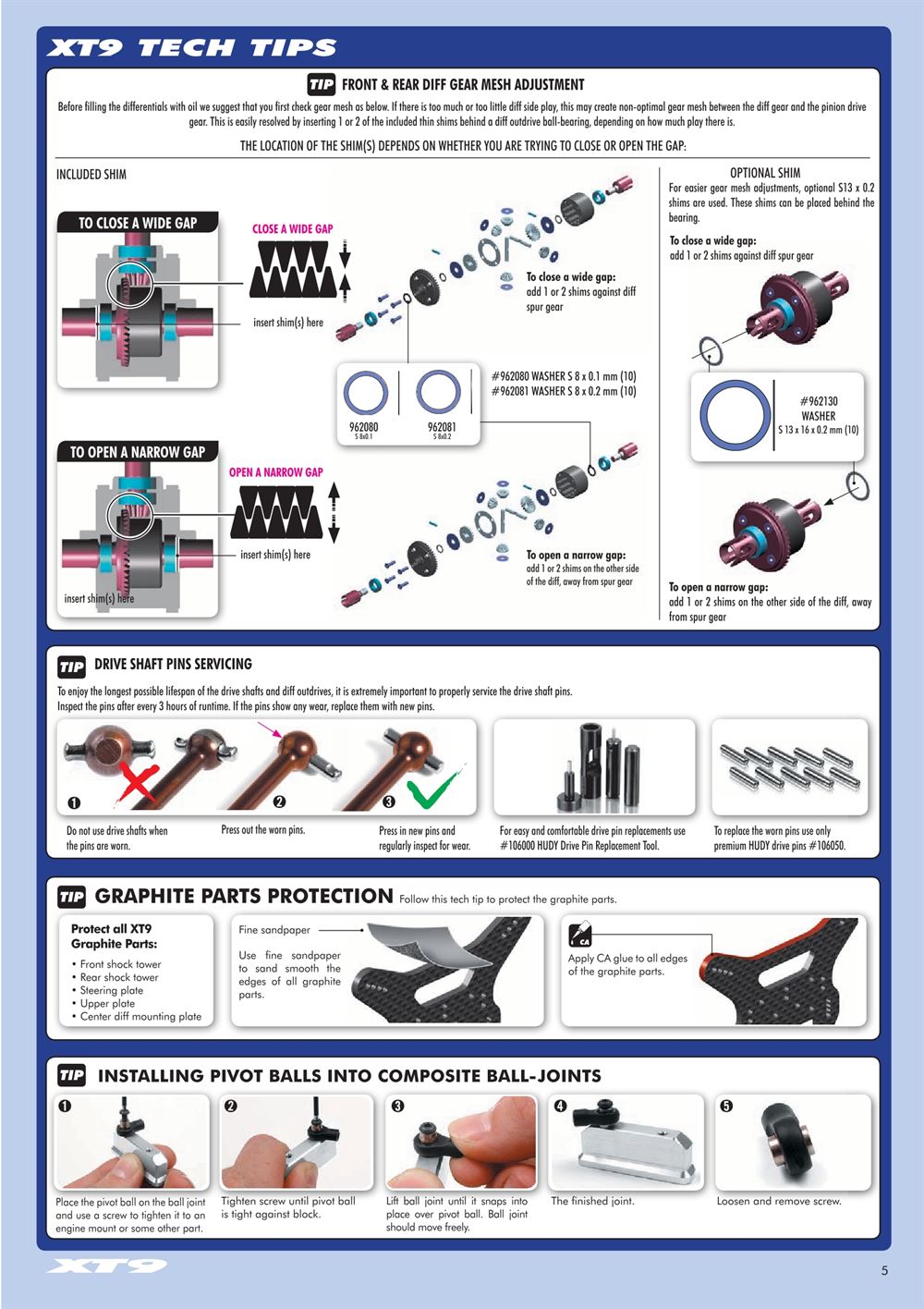 Xray - XT9 - Manual - Page 5
