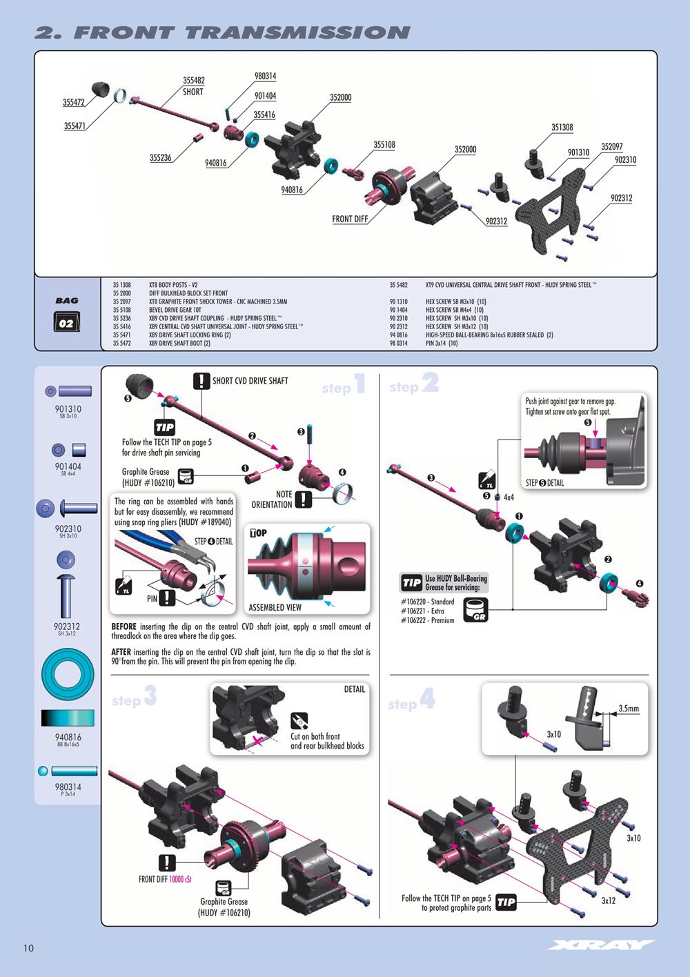 Xray - XT9 - Manual - Page 10