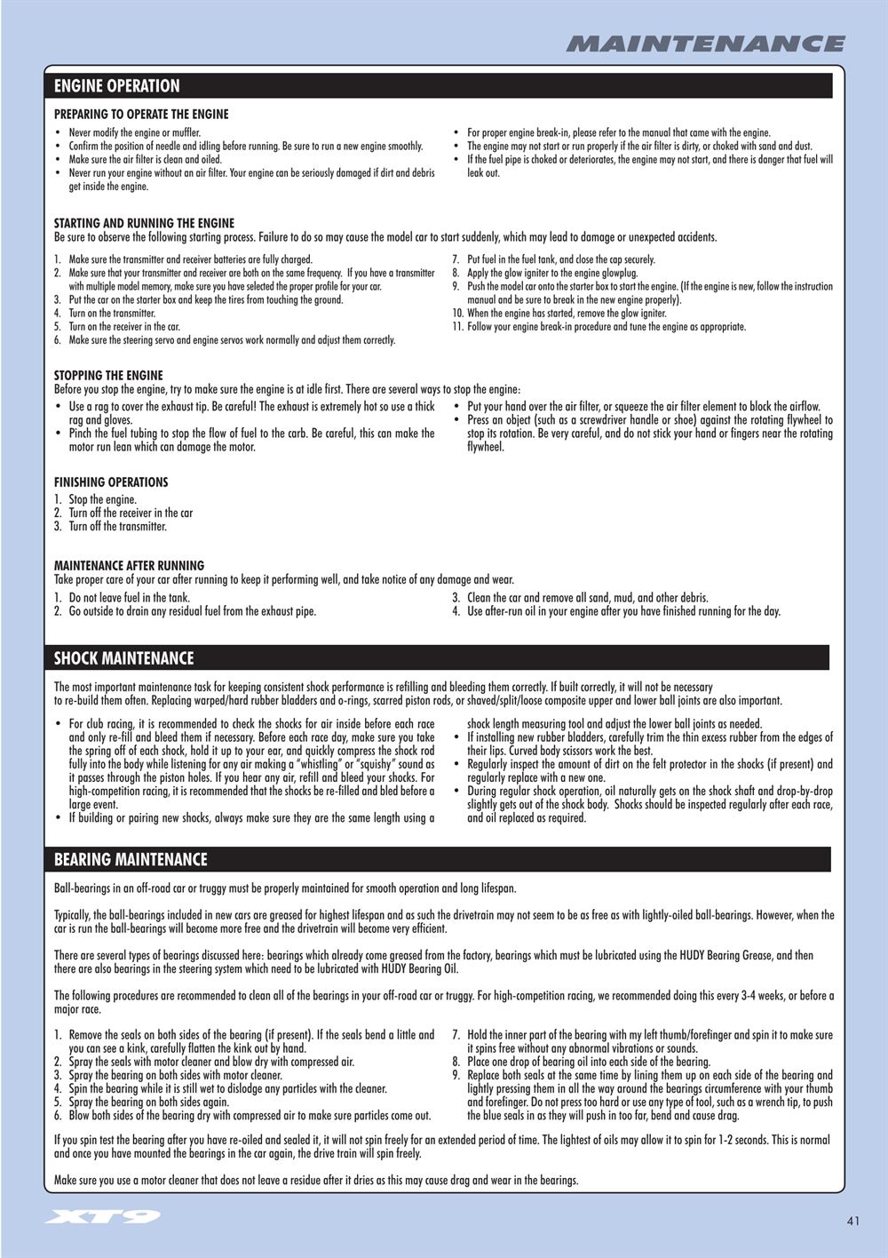 Xray - XT9 - Manual - Page 41